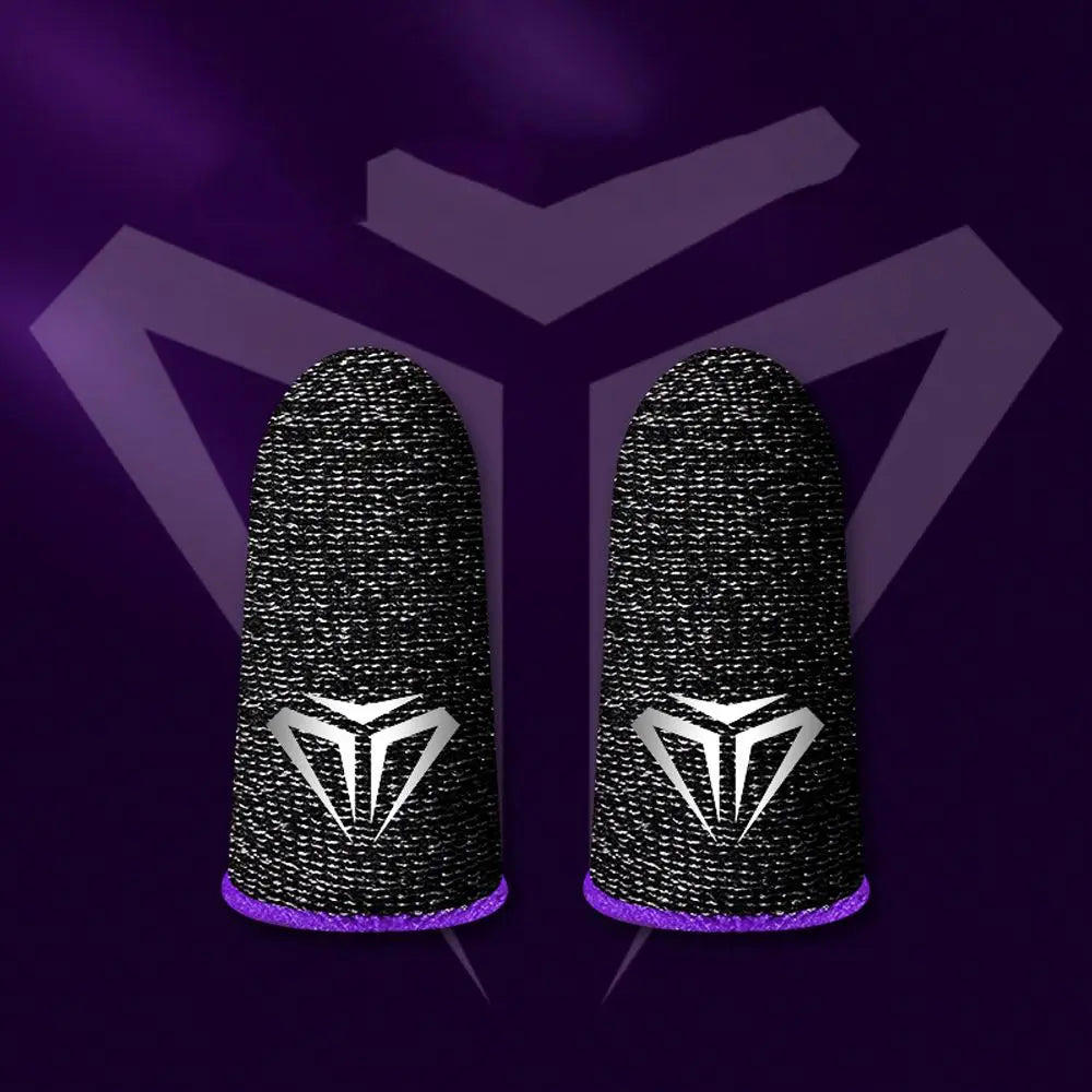 FanzyMarket gaming fingertip gloves, sweatproof touchscreen finger sleeves, breathable ultra-thin 0.3mm for mobile gaming.