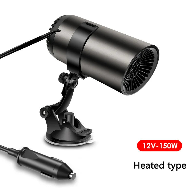 FanzyMarket portable 150W car heater and windshield defogger, electric 12V/24V demister fan for auto and motorcycle use.