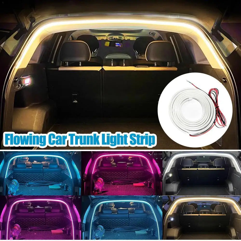 FanzyMarket Sensor Trunk LED Light Strip, motion-activated, bendable auto interior LED bar for rear trunk illumination