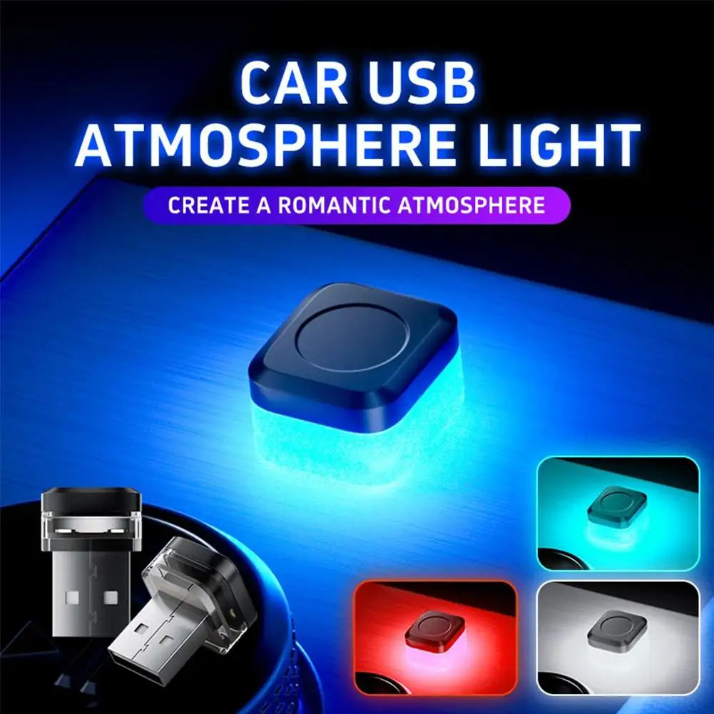 FanzyMarket USB car LED ambient light with multicolor options, adjustable interior atmosphere lamp for auto and moto interiors.