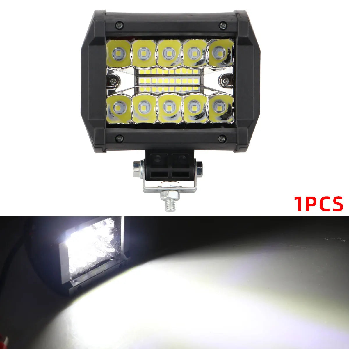 FanzyMarket 60W 12V LED work light with 20-SMD combo beam fog spotlight for trucks, UTVs, SUVs, and off-road vehicles.