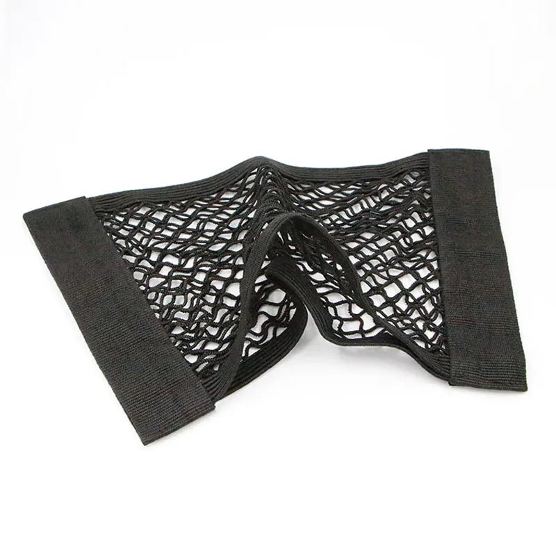 FanzyMarket car trunk storage mesh net bag, 40x20 cm, adhesive elastic organizer for vehicle interior and cargo organization.