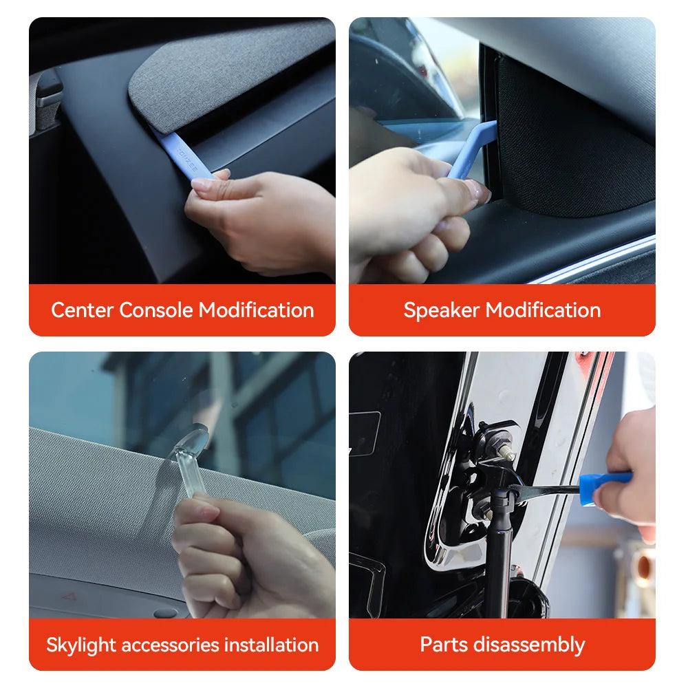 FanzyMarket 5-piece car trim removal tool kit with panel and door clip pry tools for auto interior panel removal.