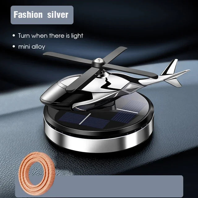 FanzyMarket solar helicopter propeller car air freshener and aromatherapy diffuser for interior decoration and fresh scent.