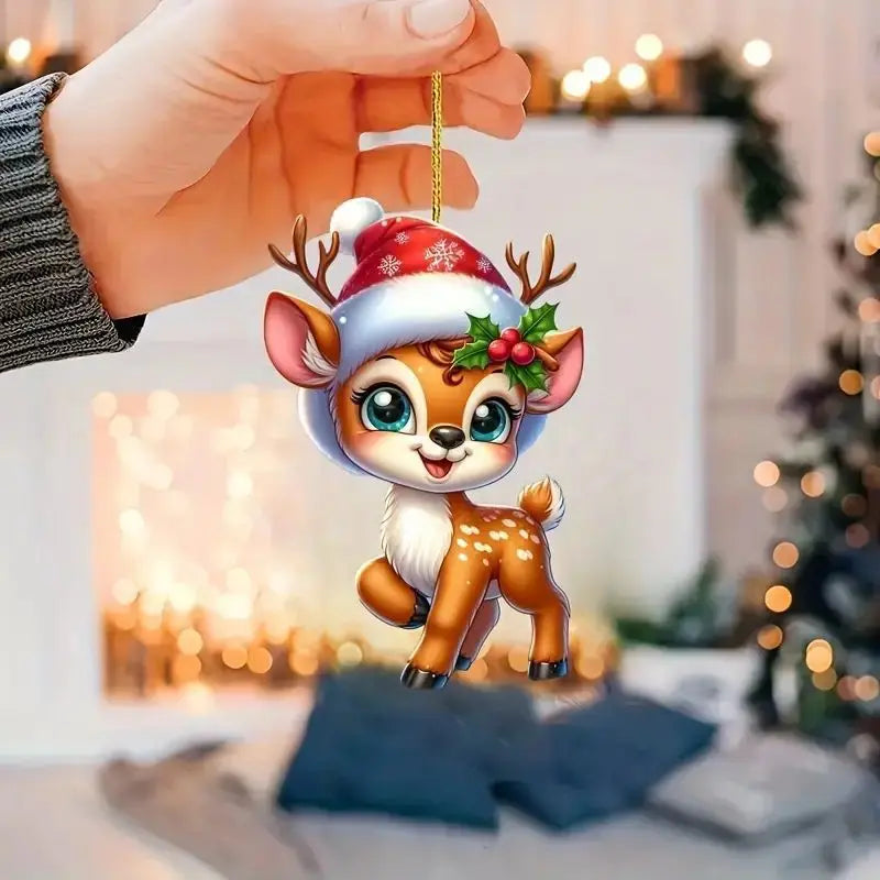 Cute cat-shaped rearview mirror ornament hanging inside a car, adds playful charm to vehicle interior decor.