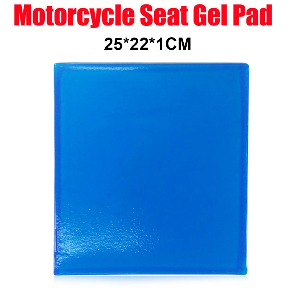 FanzyMarket motorcycle gel seat cushion, shock-absorbing soft pad for comfort on motorbikes and scooters.