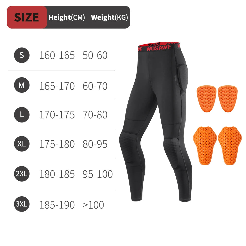 Men's black CE-certified motorcycle pants with detachable knee and hip pads, breathable motocross off-road cycling gear by FanzyMarket.