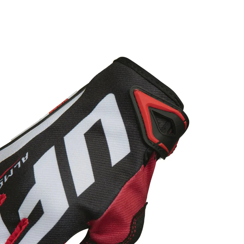 White men's off-road motorcycle gloves by FanzyMarket, full-finger shockproof MX ATV racing gloves with touchscreen, breathable, windproof.