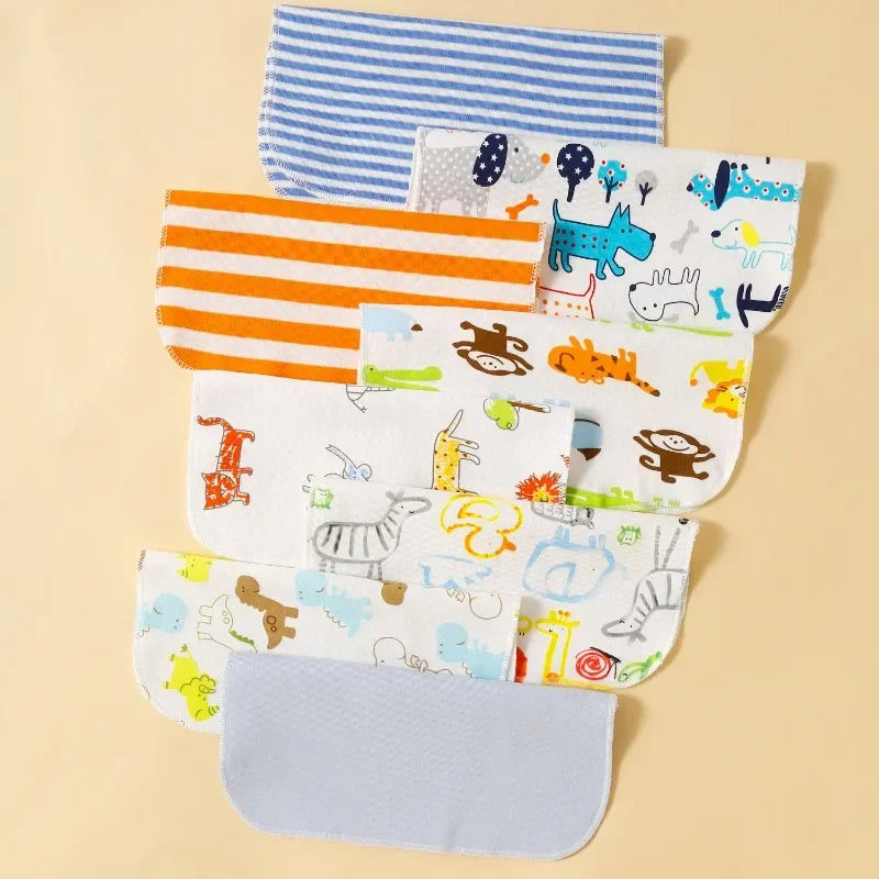 FanzyMarket 8-pack cotton newborn baby towels set with burp cloths and washcloths, suitable for boys and girls, 22cm size.