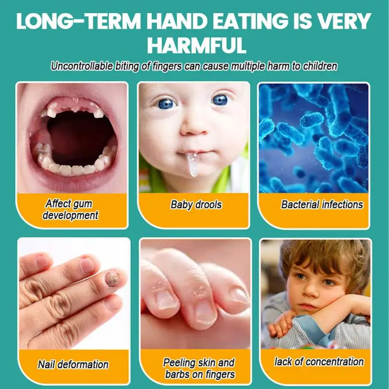 FanzyMarket 10ml anti-biting nail polish for kids and teens, featuring natural plant extracts and a bitter taste to deter nail biting.