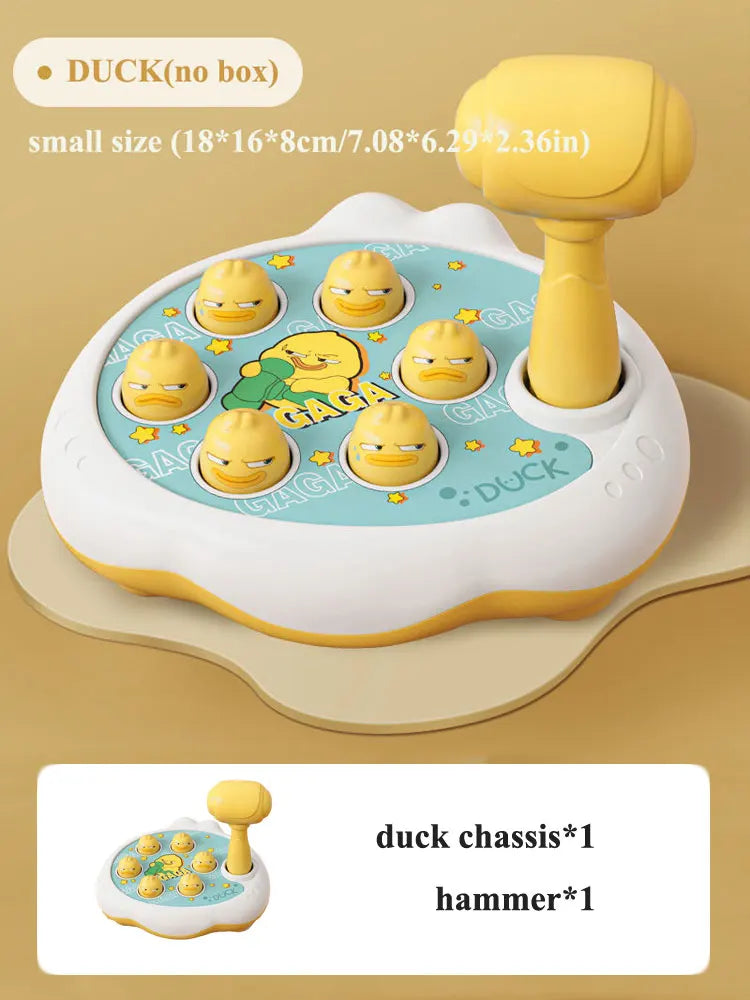 FanzyMarket Montessori animal hammer toy for toddlers featuring a wooden frog, duck, and pig puzzle for early learning and development.