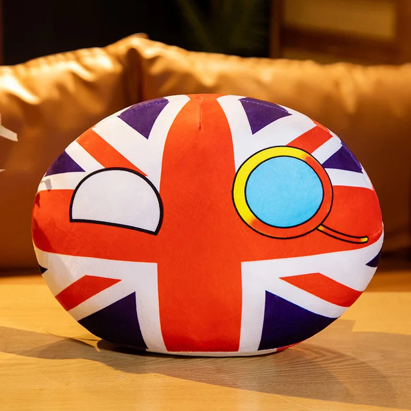FanzyMarket Polandball Countryball plush keychain, 10cm, colorful stuffed toy with 70 designs, perfect for kids and collectors.