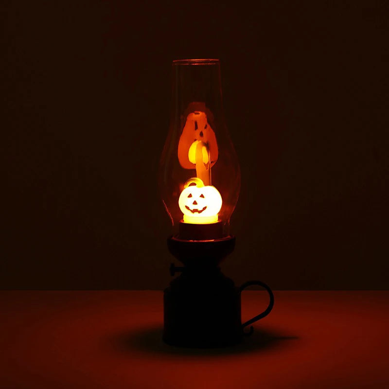 FanzyMarket Calcifer flameless LED night light resembling a cartoon kerosene lamp, perfect for decorative bedside lighting.