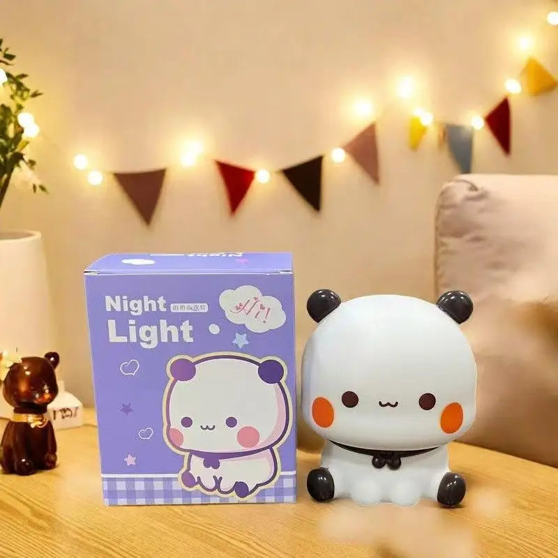 Crayon Shin-Chan patting night light by FanzyMarket, soft eye-protecting bedside rechargeable lamp for kids' room decor and lighting.