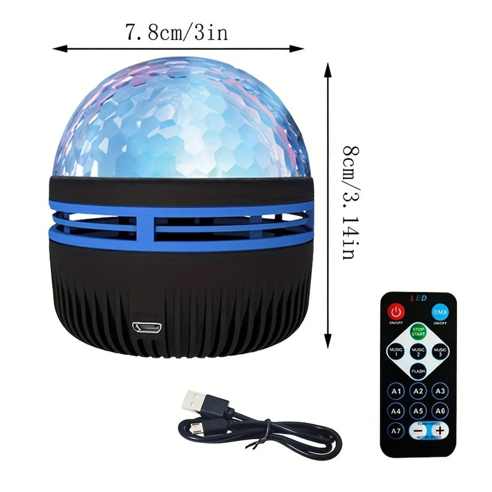 FanzyMarket galaxy aurora projector night light with remote, USB 5V LED lamp, rotating water wave design for home theater and kids room decor.