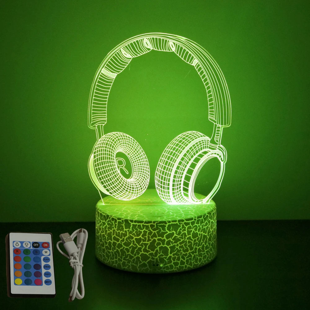 FanzyMarket 3D LED Neon Gamer Lamp with RGB acrylic design, remote control, and touch for kids and gaming room decor.