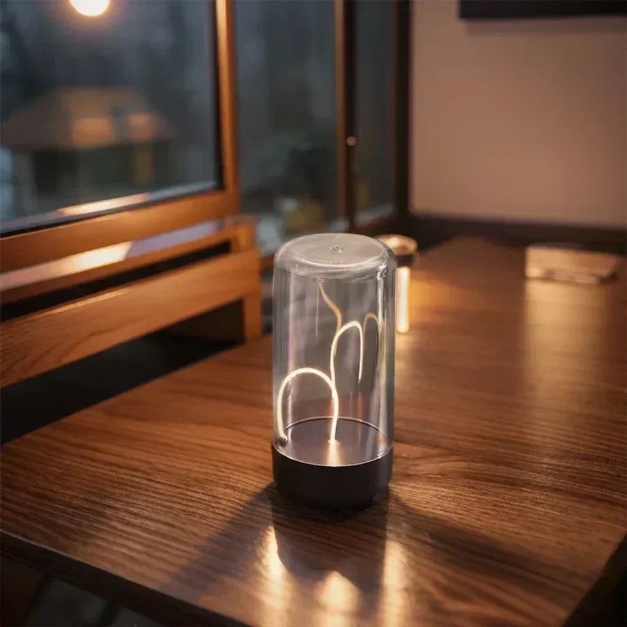 FanzyMarket portable magnetic night light in deep space gray, USB-C rechargeable eye-protection lamp for bedroom, study, or camping.