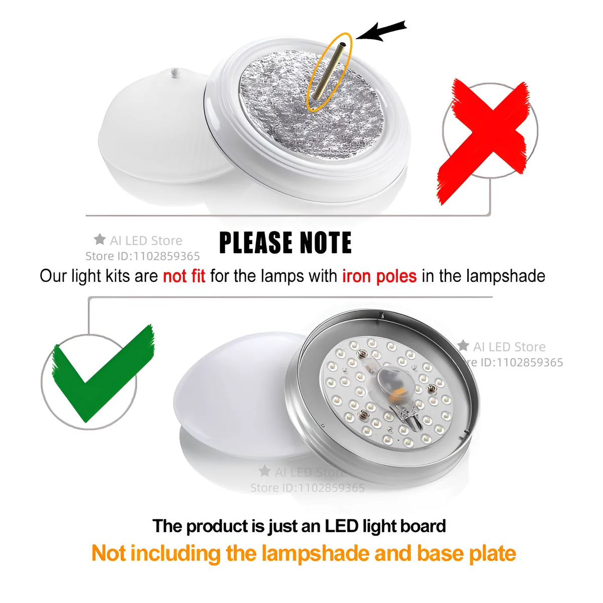 Round LED panel ceiling light by FanzyMarket, 24W cold white flush mount lamp for modern decor and efficient lighting.