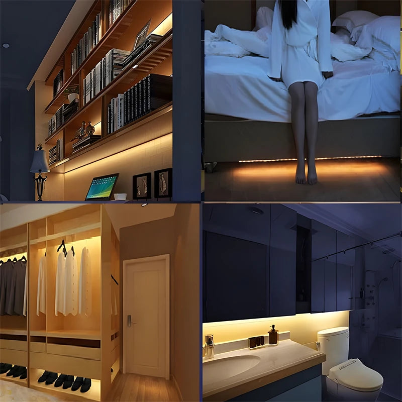 LED Motion Sensor Strip Light in white