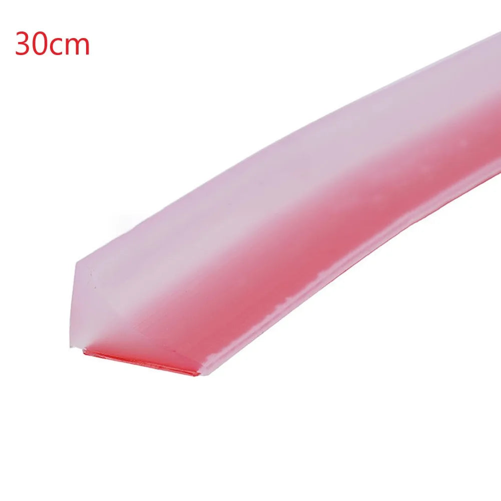 FanzyMarket silicone water barrier strip in white, 80cm, ideal for shower and kitchen water stopper seal, transparent and durable.