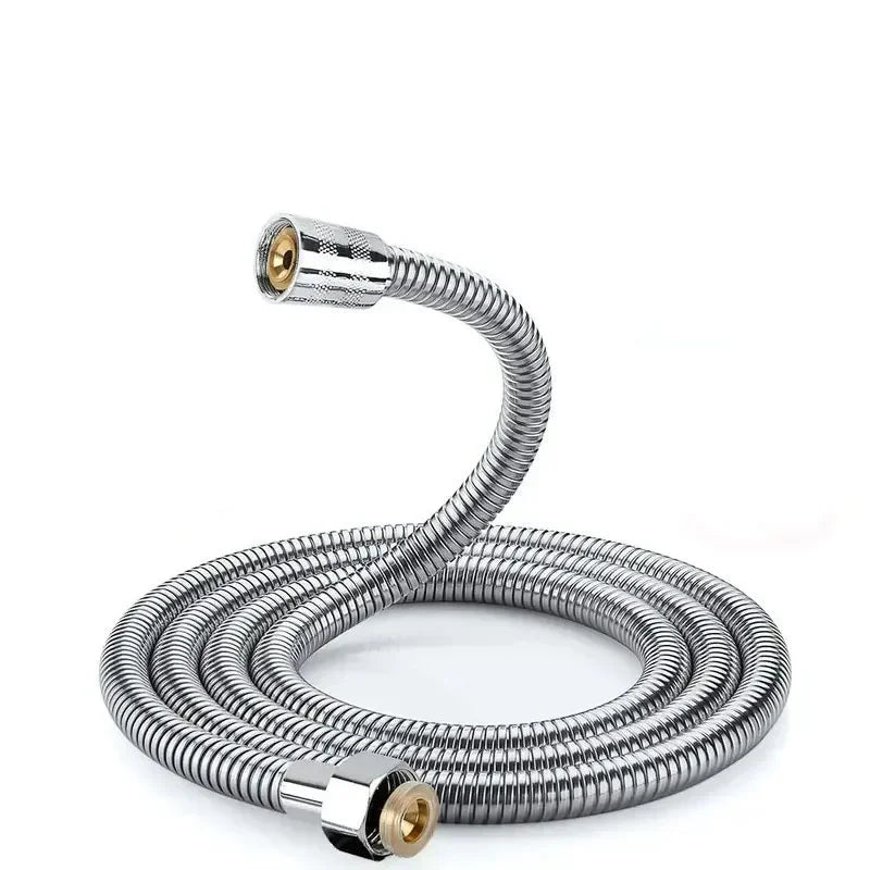 FanzyMarket 2M stainless steel shower hose extension for bathroom water pipe, flexible and durable plumbing accessory.