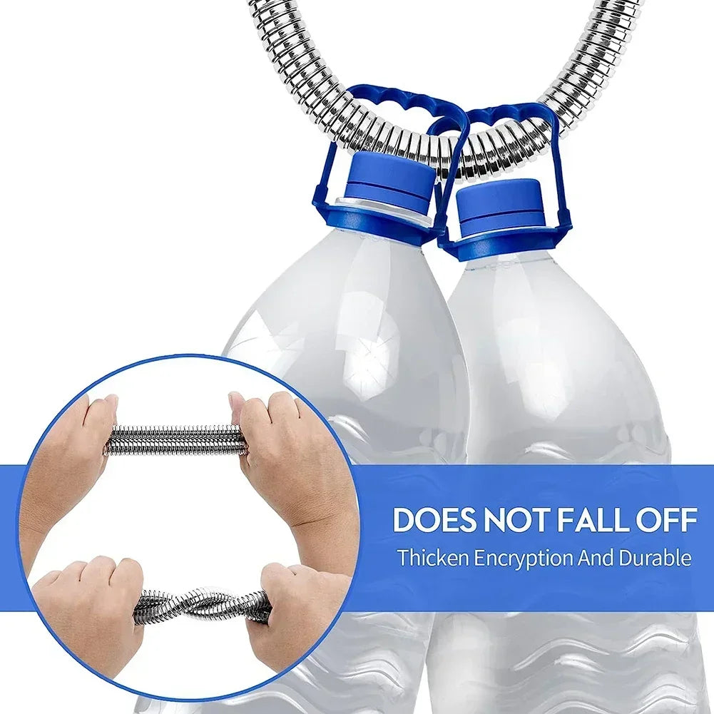 FanzyMarket 2M stainless steel shower hose extension for bathroom water pipe, flexible and durable bathroom plumbing accessory.