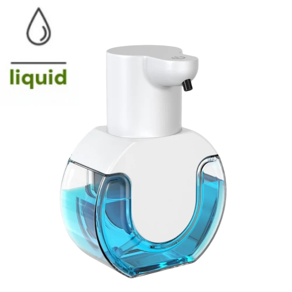 FanzyMarket touchless foam soap dispenser with infrared sensor, USB rechargeable, suitable for bathroom and kitchen use.