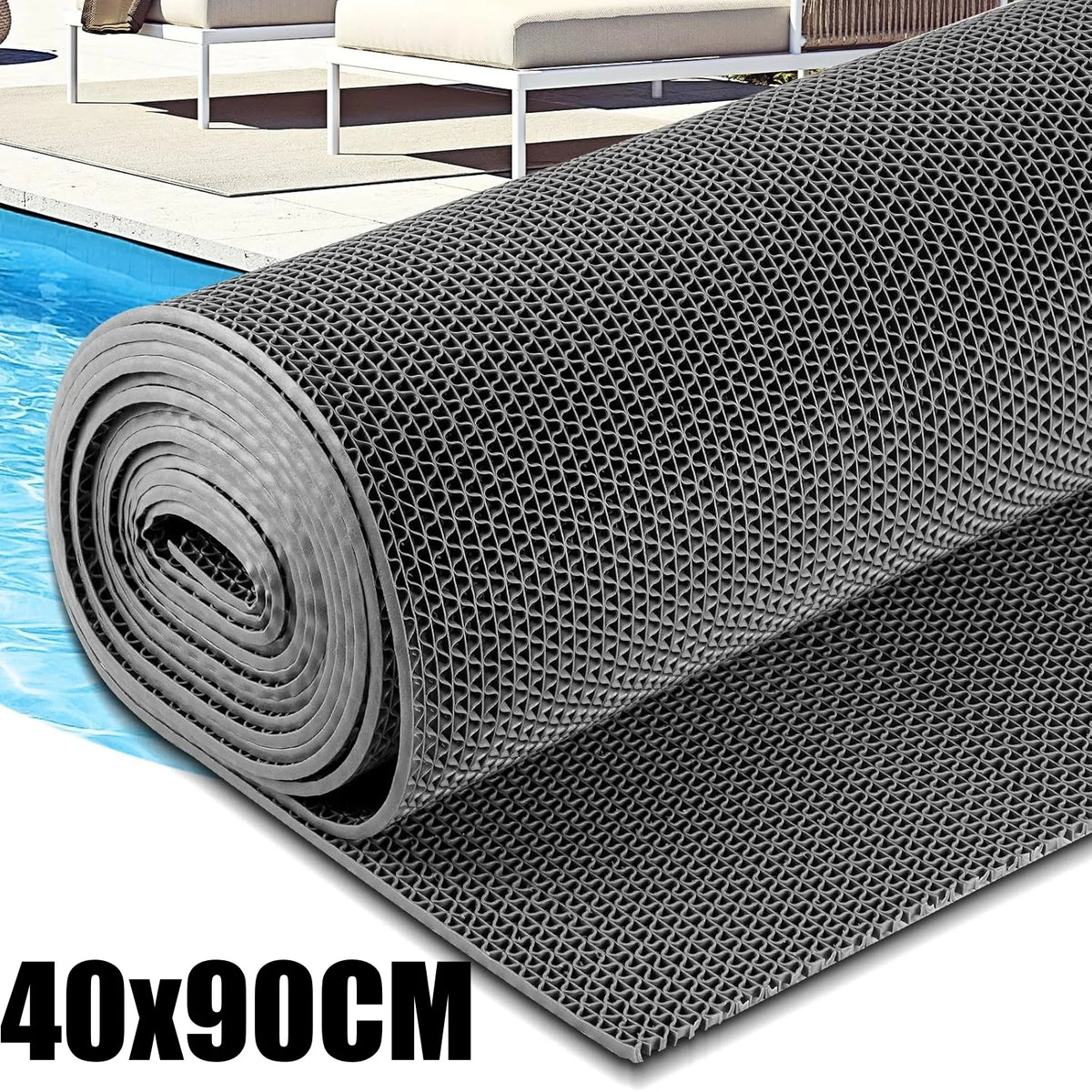 Green PVC non-slip floor mat set for bathroom, kitchen, and pool, waterproof and anti-slip, 40x90cm FanzyMarket.