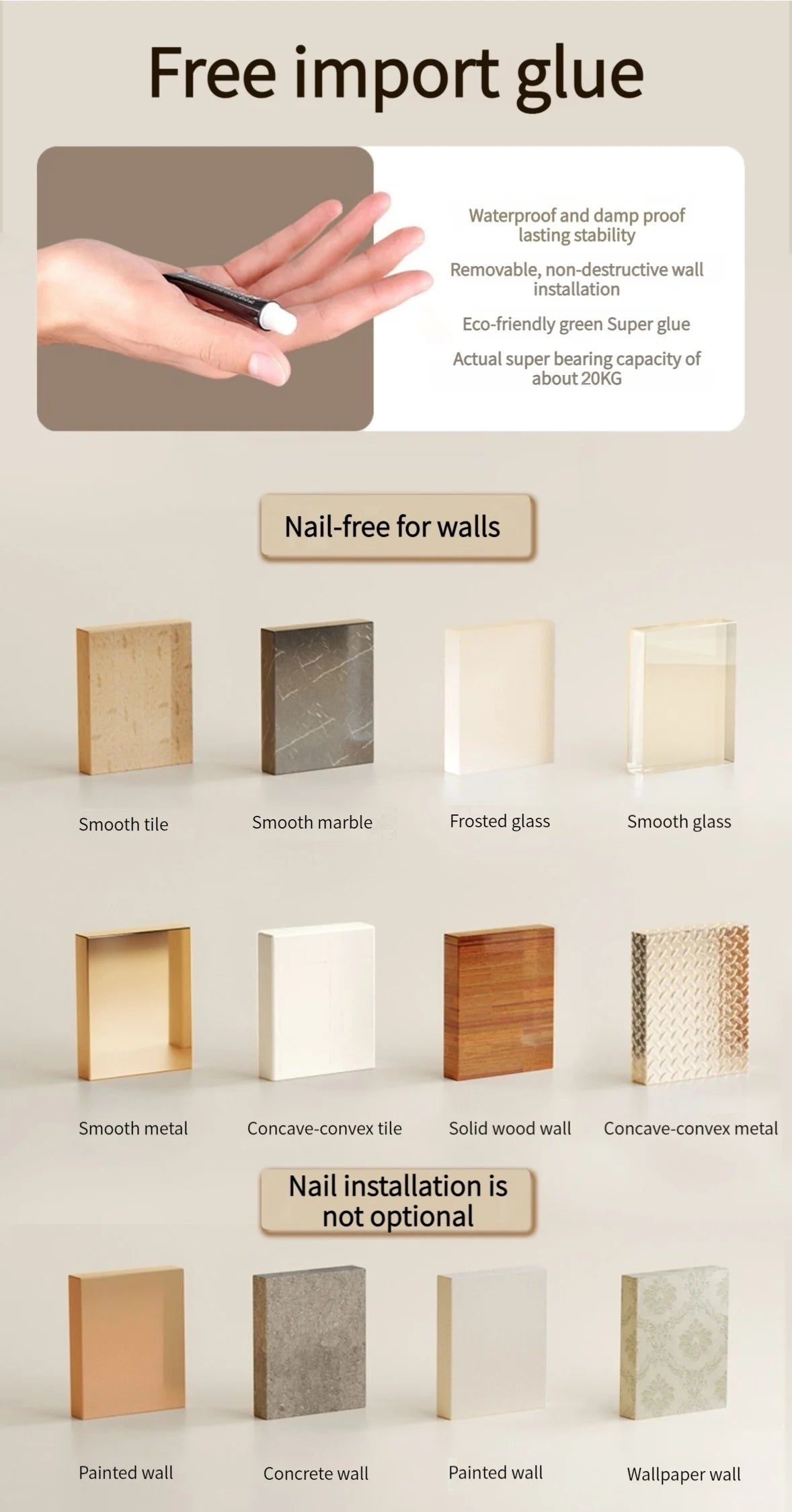 FanzyMarket no-drill aluminum toilet paper holder, wall-mounted, rust-resistant bathroom tissue rack with adhesive or screw mounting
