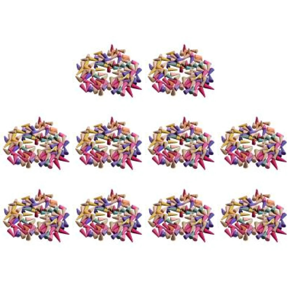 FanzyMarket natural backflow incense cones for aromatherapy, meditation, and odor removal, shown in a 60-pack arrangement.