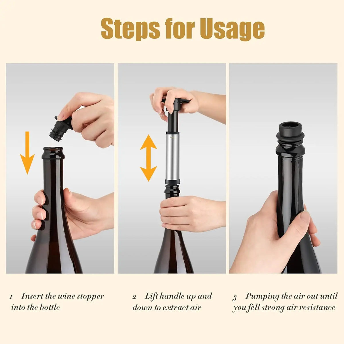 Vacuum Wine Stopper Pump with Silicone Seal — kitchen & dining