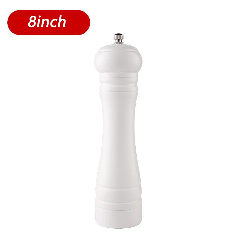 FanzyMarket solid wood salt and pepper mills with adjustable ceramic core, available in 5, 8, and 10 inches for kitchen use.