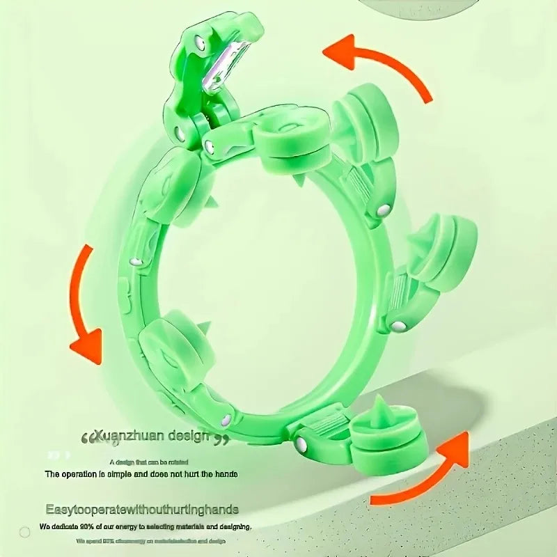 FanzyMarket handheld rotating fruit slicer and spiralizer for apples and pears, ergonomic kitchen gadget for easy fruit peeling.