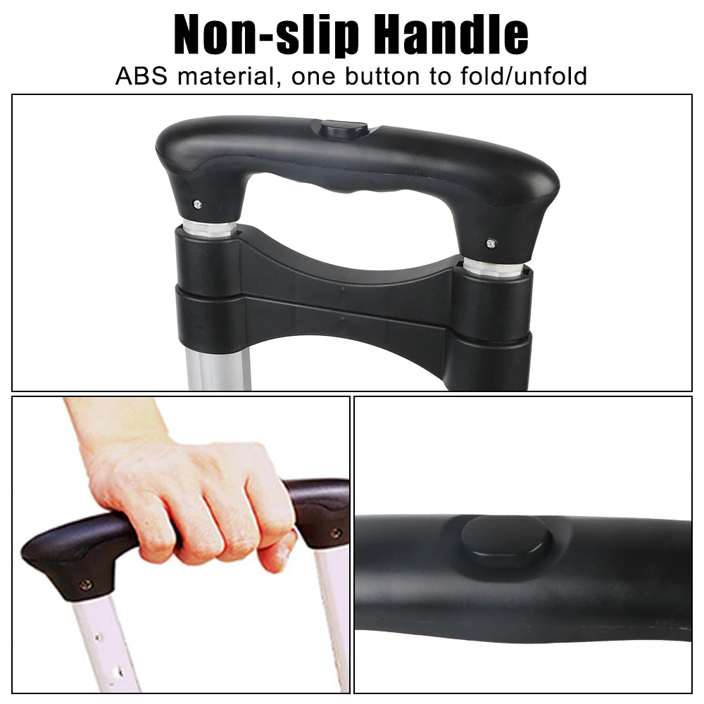 FanzyMarket foldable two-wheel luggage cart with heavy-duty design, supporting 35kg capacity for travel and shopping.