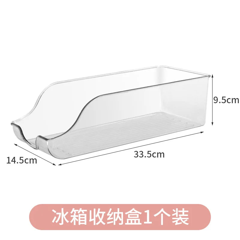 FanzyMarket soda can dispenser in refrigerator, showcasing organized can storage for kitchen and freezer use.