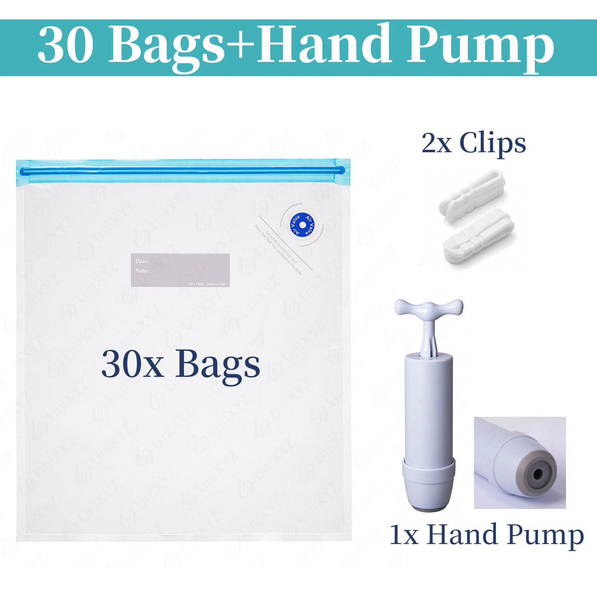 FanzyMarket 3D printer filament vacuum storage bag for PLA, ABS, TPU, PETG; moisture-proof, 30x34 cm, 0.5–1kg capacity.