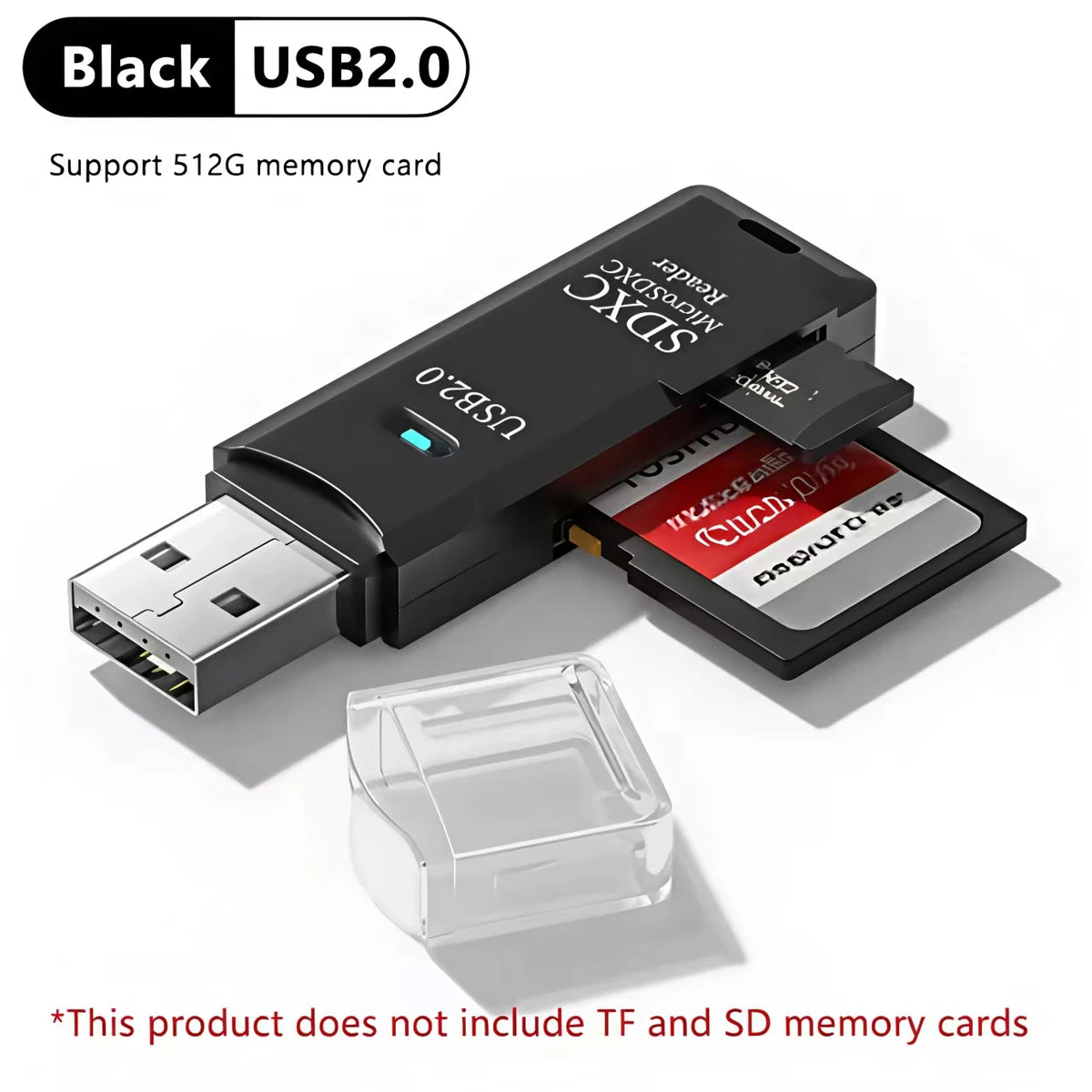 USB 3.0 2-in-1 Micro SD (TF) & SD Card Reader - High-Speed USB Adapter for PC Laptop