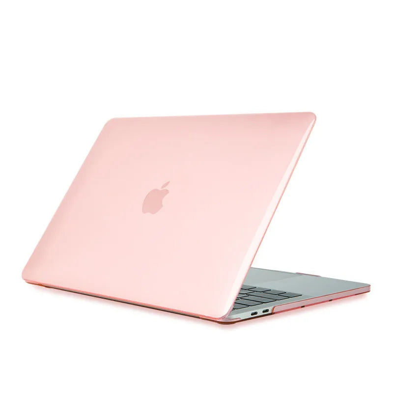 FanzyMarket clear hard shell laptop case for MacBook Air and Pro, transparent cover for 13 to 16-inch laptops.