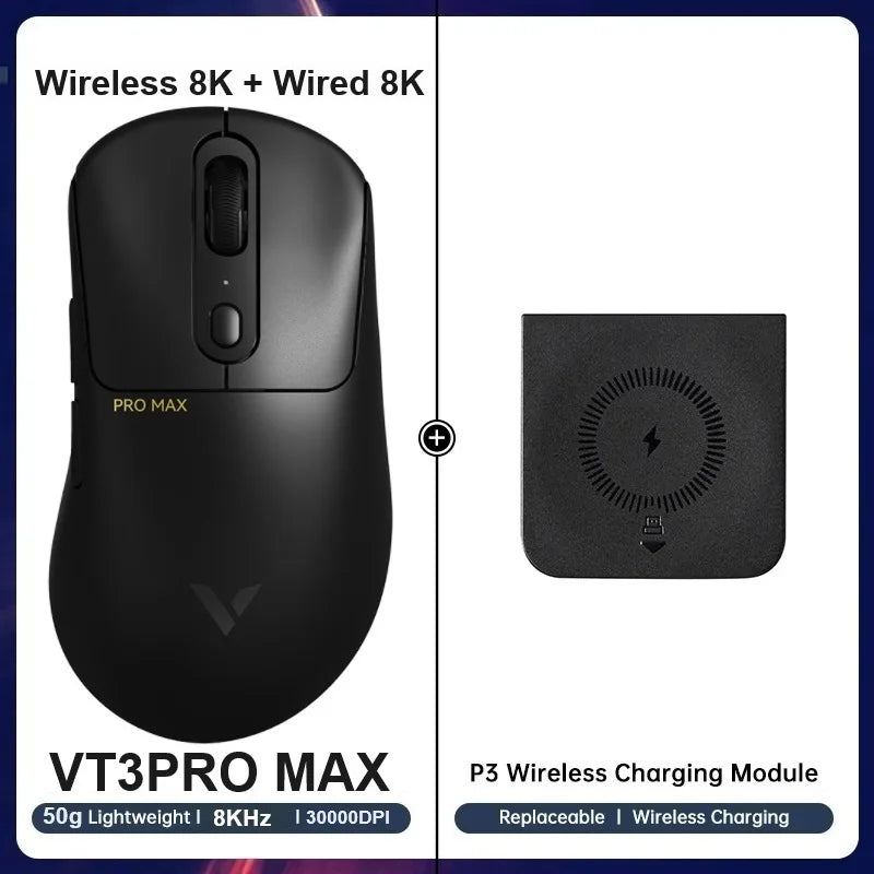 FanzyMarket wireless gaming mouse with ultra-light design, 26,000 DPI, 9 programmable buttons, and optical sensor.