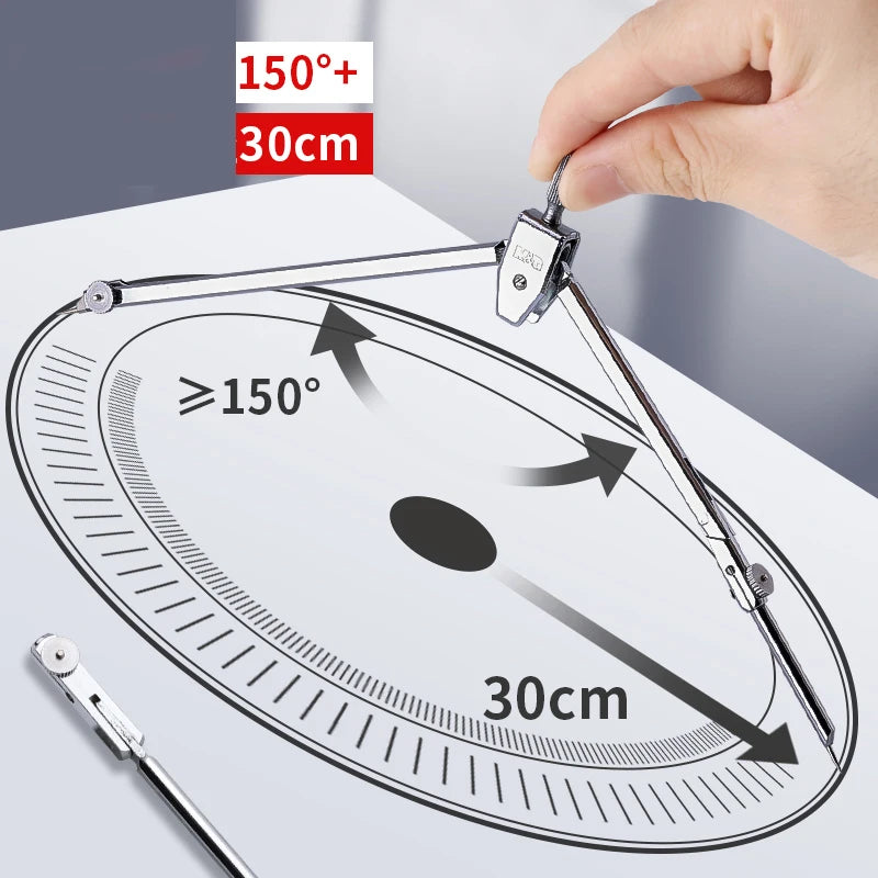 FanzyMarket metal drawing compass set for students, exam-grade precision with replacement leads, available in 2, 4, or 5-piece sets.