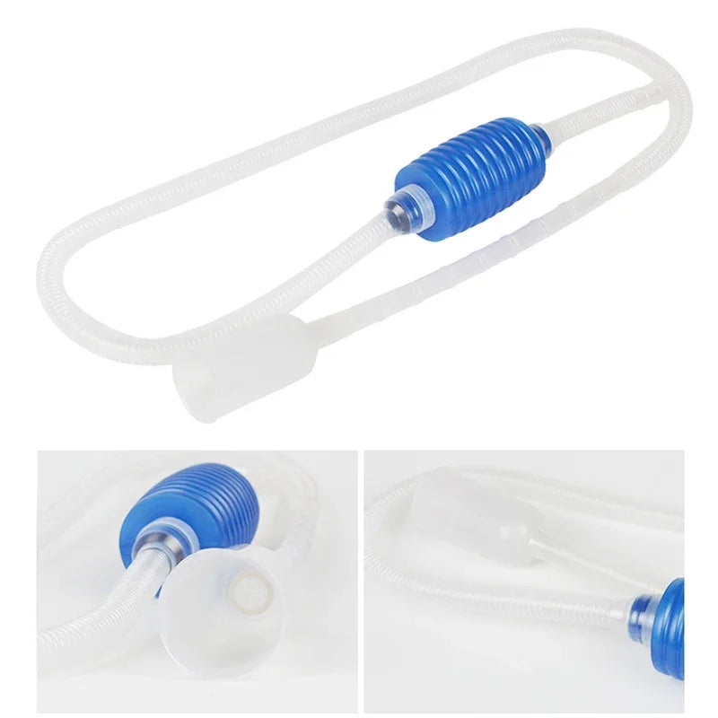 FanzyMarket aquarium siphon vacuum pump with flow control, semi-automatic gravel cleaner for fish tanks, 55 or 67 inches long.