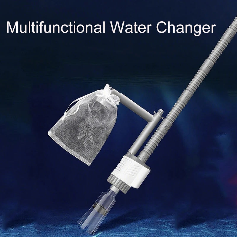 FanzyMarket 30W electric aquarium water change pump with gravel cleaner and siphon filter for fish tanks, 220-240V.