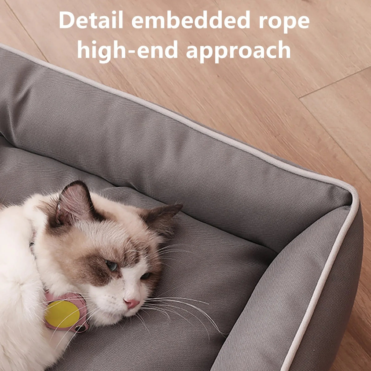 FanzyMarket waterproof 600D Oxford dog bed with thick PP cotton, bite-resistant pet mat for all seasons, 100x70x16 cm.