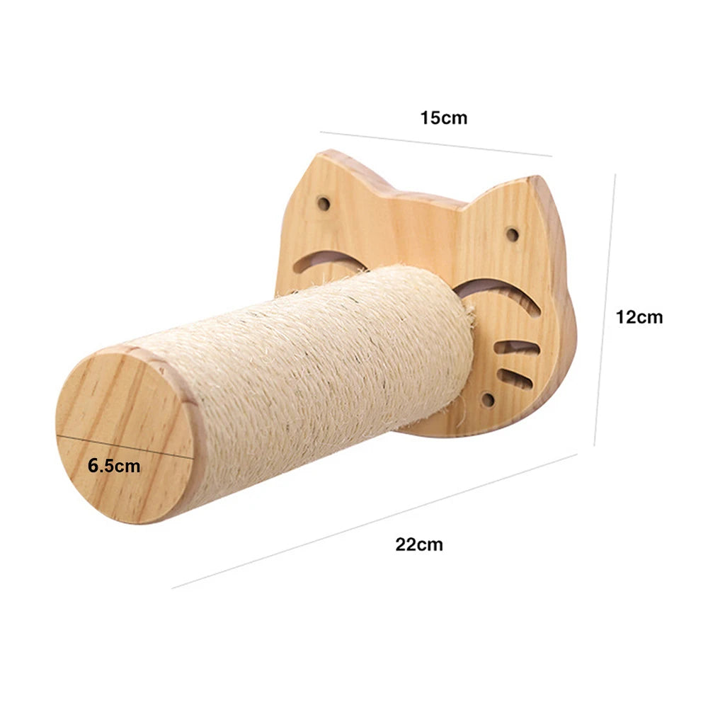 FanzyMarket wall-mounted cat climbing shelves with steps, scratching post, and cozy hideaway bed for feline entertainment and comfort.