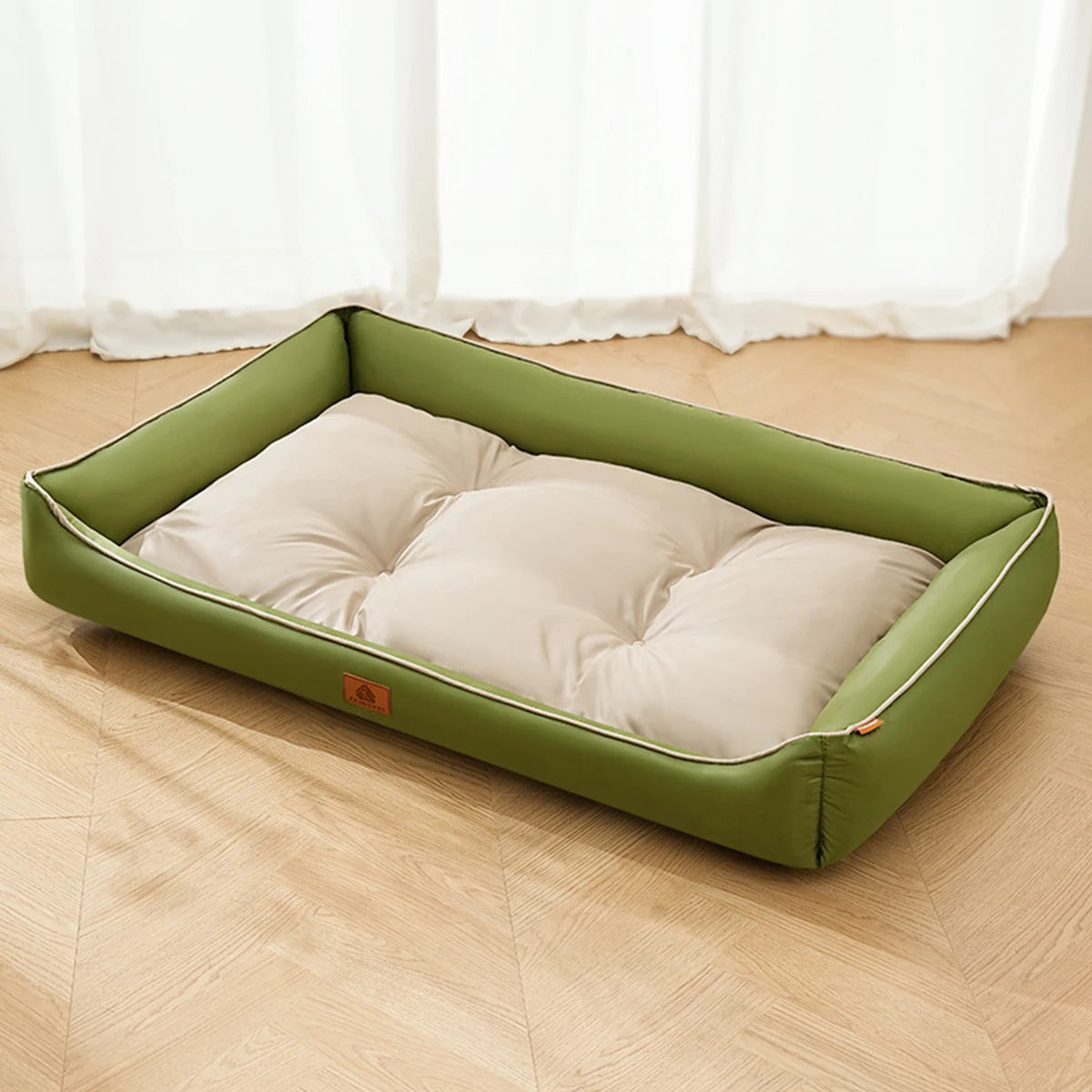 Large waterproof cooling pet bed by FanzyMarket, removable washable mat with non-slip bottom for dogs and cats.