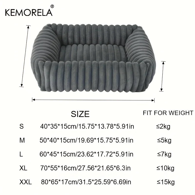 FanzyMarket orthopedic plush dog bed with high-resilience support mattress, ideal for small to medium dogs and all-season comfort.
