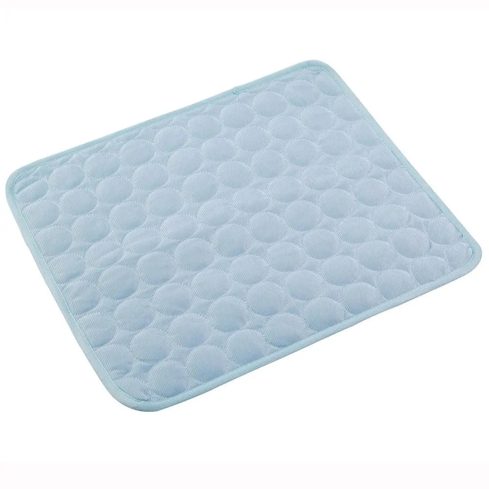 FanzyMarket self-cooling dog and cat pet bed mat, extra large grey cooling pad for summer comfort, 62x50cm.