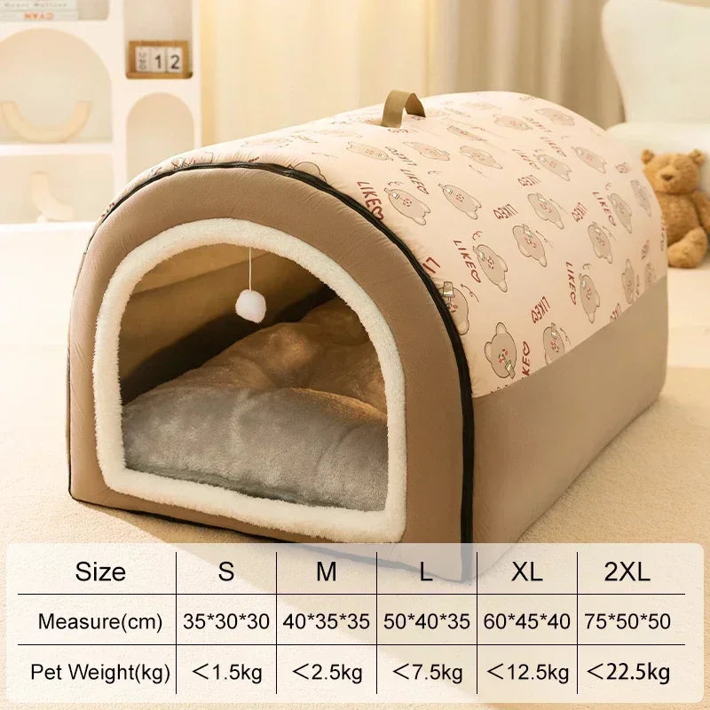 FanzyMarket washable pet bed in grey, cozy nest for small to 2XL dogs and cats, featuring removable, washable design.