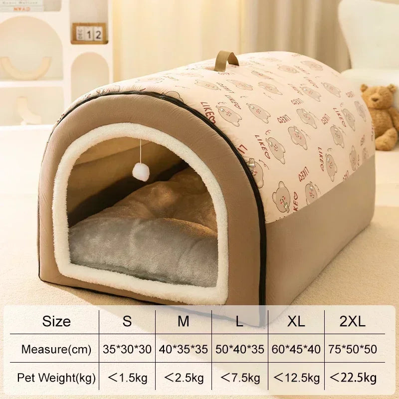 FanzyMarket washable pet bed in grey, cozy nest for small to 2XL dogs and cats, removable and suitable for 35-75 cm pets.