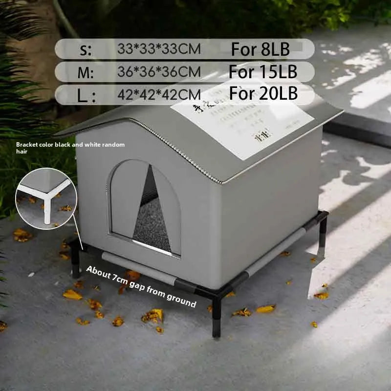 FanzyMarket waterproof foldable pet cave bed for small dogs and puppies, outdoor winter warm plush dog house, washable and cozy.